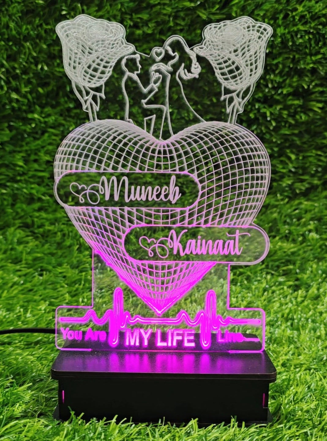 036 -2 Rose Heart customised lamp
